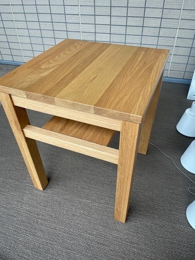 無印良品　木製　サイドテーブルベンチ　オーク材