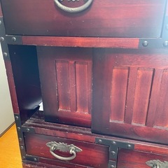 木製階段状タンス　※滋賀県引取り限定ですの画像