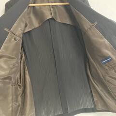最終値下★メンズシングルスーツ グレーストライプ★セットアップ ＃上下の画像
