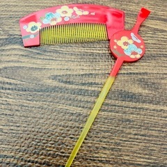 七五三　七歳　亀甲柄草履　　昭和レトロ　装飾品セット　おまけかんざし有りの画像