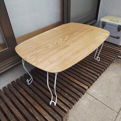 コーナン  木目折りたたみテーブル  ナチュラルの画像