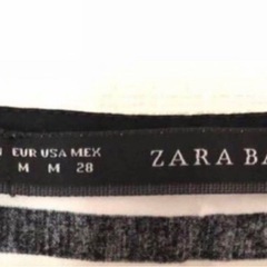 美品☆ZARA・ワンピース・ボーダー・白×黒・ゴールド・サイズM・素敵☆の画像