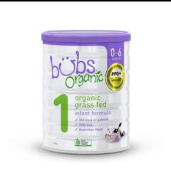 bubs Organic オーガニック粉ミルク 0-6ヶ月用　２...