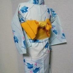 浴衣帯　イエローリバーシブル　used美品　単品の画像