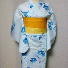 浴衣帯　イエローリバーシブル　used美品　単品の画像