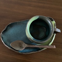 陶芸 手づくり カップ 受け皿 セットの画像