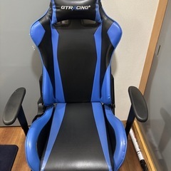 GTRACINGゲームチェアー　ブルーブラック今から受け渡し予定の画像