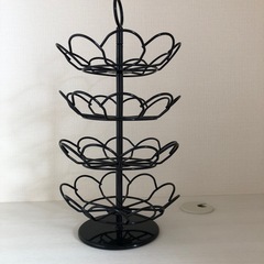 🌸4段フラワーデザイン回転式収納ラック｜美しさと実用性を兼ね備えた逸品🌸の画像