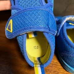 13cm サンダル  メッシュ ブルー キッズサンダル 男の子の画像