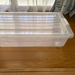 浅型フタ式収納ケース　ローラー付の画像