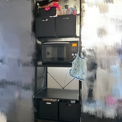 炊飯器トレー付スチールラック