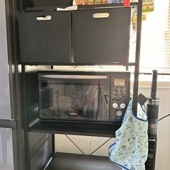 炊飯器トレー付スチールラックの画像
