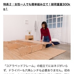 コアラマットレス　ベットフレームの画像