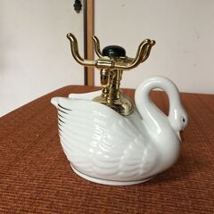 【昭和レトロ】受話器置き オルゴール 魅惑のワルツ 白鳥 陶器 電話 日本製 ヴィンテージ 状態良いの画像