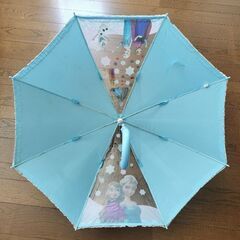 傘 子供用 アナと雪の女王 95cm 水色の画像