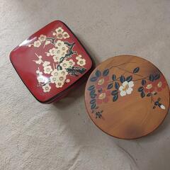 【値下げしました】重箱2段　丸型　四角型２点セット　の画像