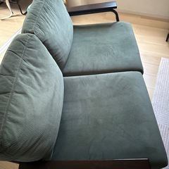 ソファ　グリーン　ビンテージ風
の画像