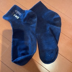 LOGOSネイビー 靴下キャラクター刺繍の画像