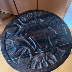 木彫り　テーブル　　の画像