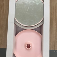 永山 LED Windy MakeUp Beauty Mirror ELBLED-FANMIRROR-01 ピンク の画像