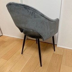 【美品】リビングチェア 濃紺グレー の画像