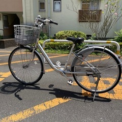 🚲【中古自転車】ブリヂストンシルバーの3段変速ママチャリ売りますの画像