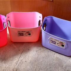 Disneyミニーマウス小物入れ３色セットの画像