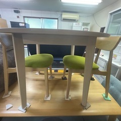 【リサイクルサービス八光】　幅100㎝　円形　2人掛けダイニングセット