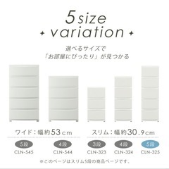 商談中【美品】頑丈◎アイリスオーヤマ　スリム　衣類ケース　5段の画像