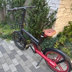 HONBIKE 電動アシスト自転車 黒赤　ジャンク　部品取り HONBIKE 電動アシスト自転車 ブラック フロントバスケット付き