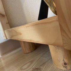 【受け渡し者決定】天然木のナチュラルウッドシェルフ（3段）ディスプレイラックの画像