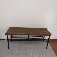 木製ベンチ　椅子の画像