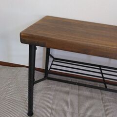 木製ベンチ　椅子の画像