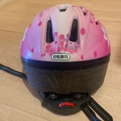 子供用　自転車ヘルメット　花柄の画像