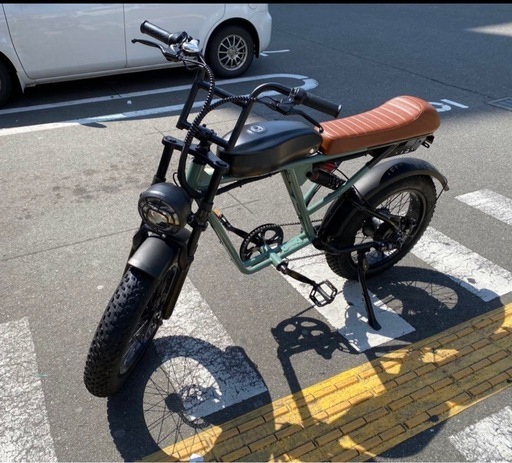 【電動アシスト自転車】モペット風ファットバイク 書類なし 走行OK
