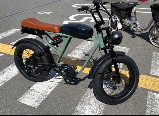 【電動アシスト自転車】モペット風ファットバイク 書類なし 走行OK