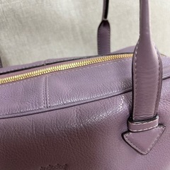 LOEWE ミニボストンバック パープルレザーの画像