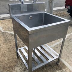 中古 ステンレス 1槽シンク　600X600X800(BG150) 流し台 厨房 飲食店 業務用　愛知県 一宮市 名古屋 稲沢 江南 岩倉 岐阜 羽島 各務ヶ原 三重 愛知 グッドプライス一宮の画像