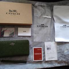 COACH 長財布 グリーンの画像