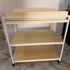 ★RiZKiZ★　日本製 おむつ交換台本体 ＆ クッションセット（ナチュラル） 定価14,300円の画像