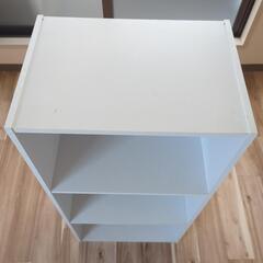 【無料、あげます】三段ボックス 白の画像