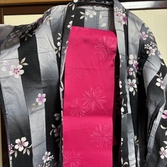 【売約済み】浴衣・大きいサイズ　帯セットの画像