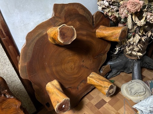 切り株 ちゃぶ台（一枚板 テーブル 机）