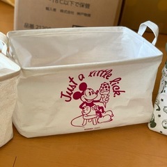 不織布バスケット　収納ケース　かわいい　4個セット　折り畳み式　丈夫の画像