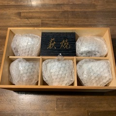 箱付き 萩焼 汲出揃 5客セット 陶器の画像