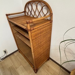 【無料】ラタンの棚お譲りします🌿 の画像