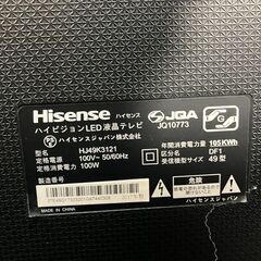 49型 大画面テレビ 49インチ TV 動作正常 HISENSE製 の画像