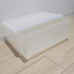 【美品】無印良品　ポリプロピレン　小物収納ケース　ワイド　大
約幅３７×奥行２６×高さ１７．５ｃｍの画像