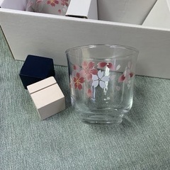 桜柄　冷茶グラス　5客　未使用品　訳あり　の画像