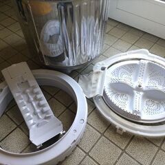 分解清掃済！シャープ 全自動洗濯機 ステンレス穴なし槽 6kg ホワイト系 ES-GE6B-Wの画像